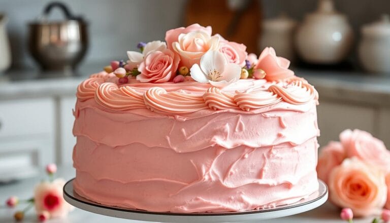 pink champagne cake